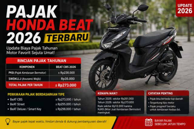 Pajak Progresif Honda BeAT 2026